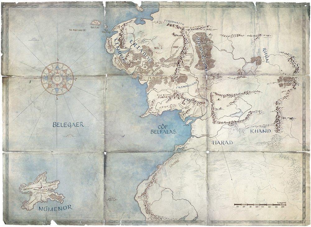 نقشه زمین-میانه (Middle-Earth)